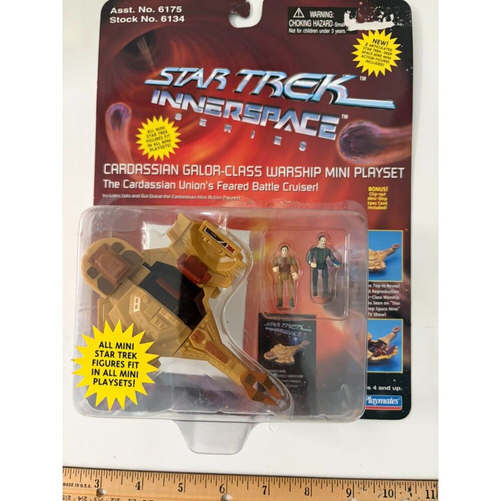 1995 Playmates stra trek innerspace cardassian galor-class warship set